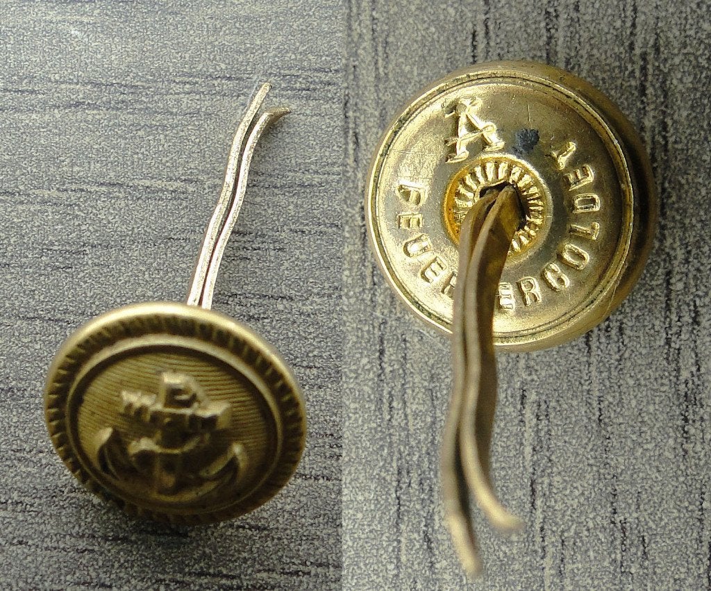 Bouton casquette Kriegsmarine, Enlèvement ou Envoi, Marine, Emblème ou Badge