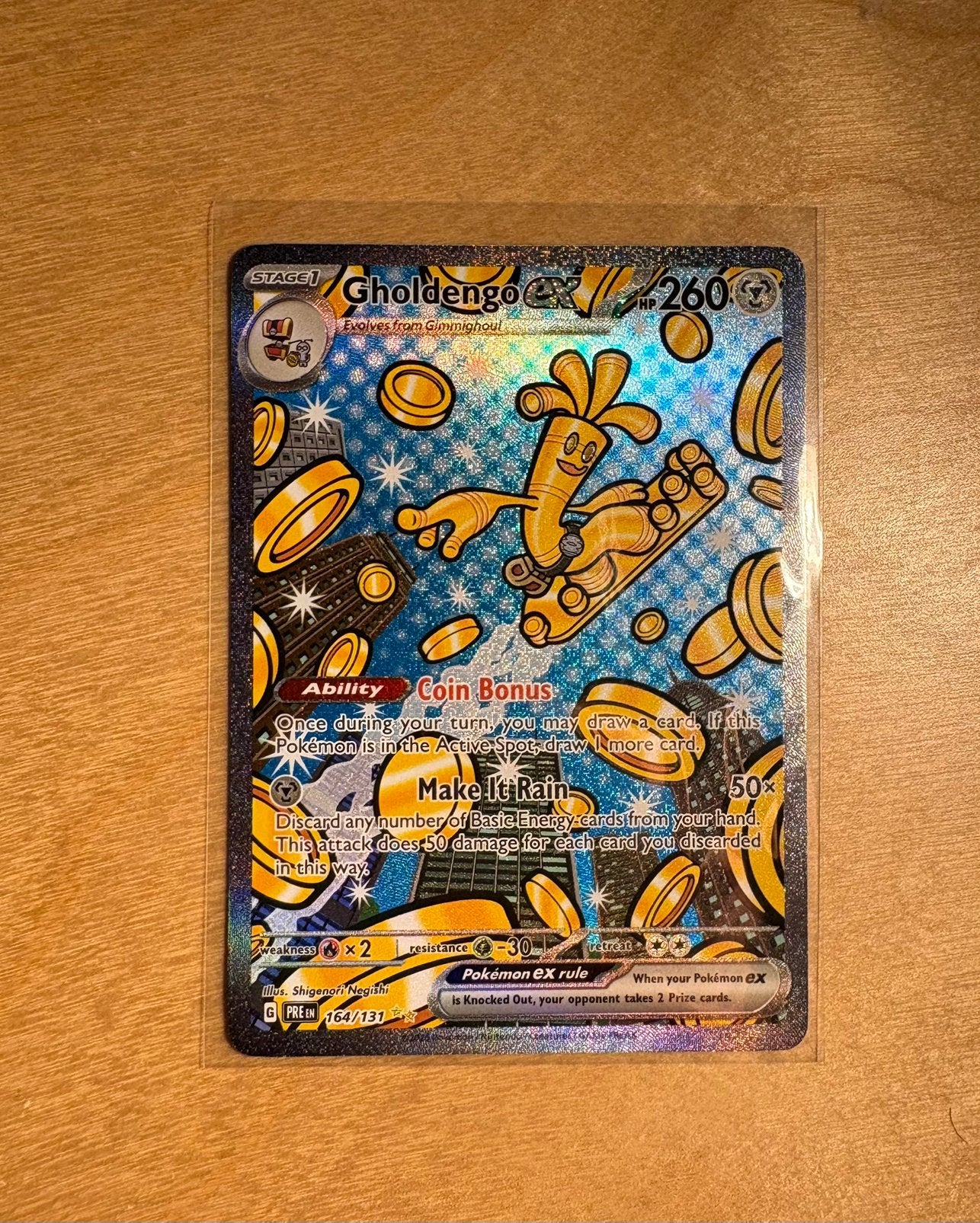 Gholdengo Ex NM/M, Hobby & Loisirs créatifs, Enlèvement ou Envoi, Neuf, Cartes en vrac