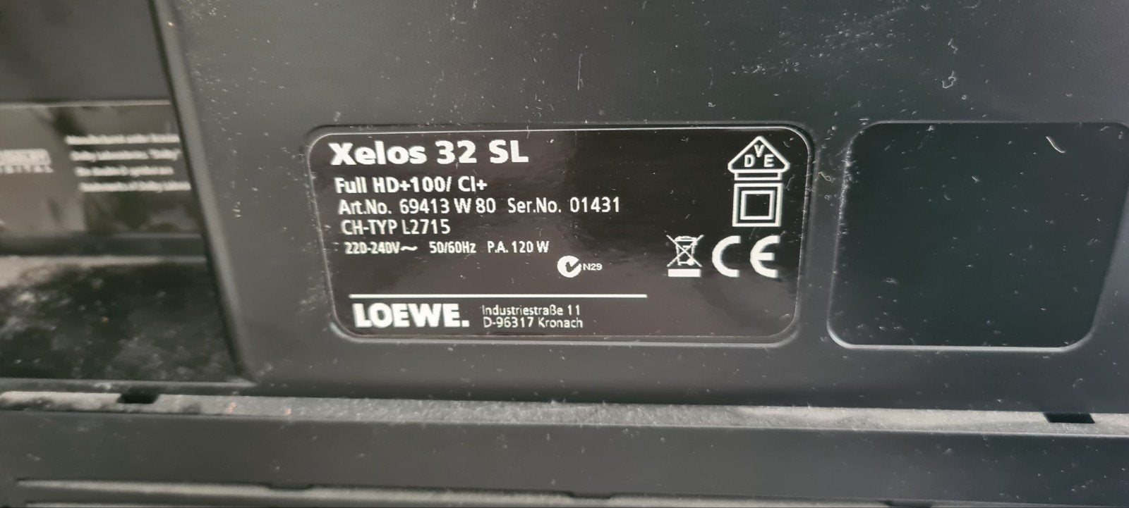 Loewe TV (Xelos 32 SL), TV, Hi-fi & Vidéo, Télévisions, Enlèvement, Utilisé, Autres marques