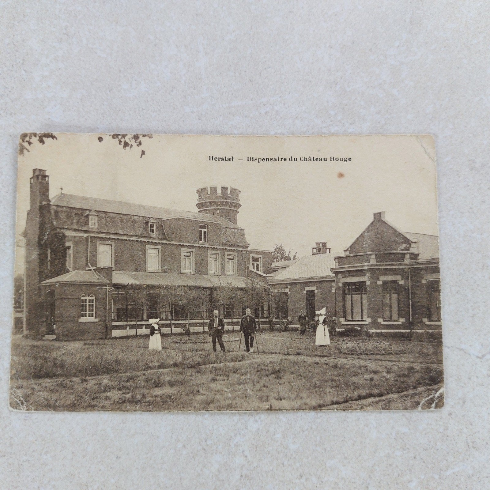 oude postkaart Herstal, Ophalen of Verzenden