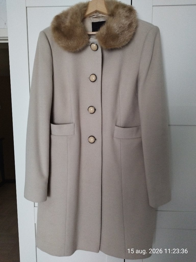 Korte wintermantel, Kleding | Dames, Great Plains London, Beige, Maat 46/48 (XL) of groter, Ophalen of Verzenden
