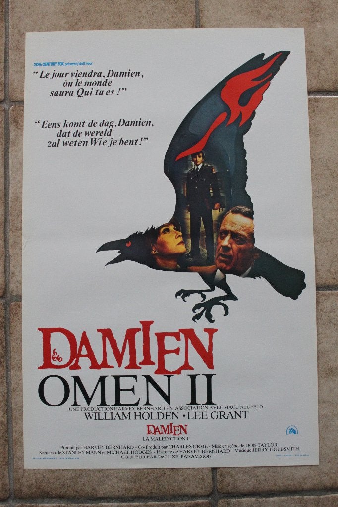 filmaffiche The Omen 2 1978 filmposter, Collections, Enlèvement ou Envoi, Rectangulaire vertical, A1 jusqu'à A3, Comme neuf