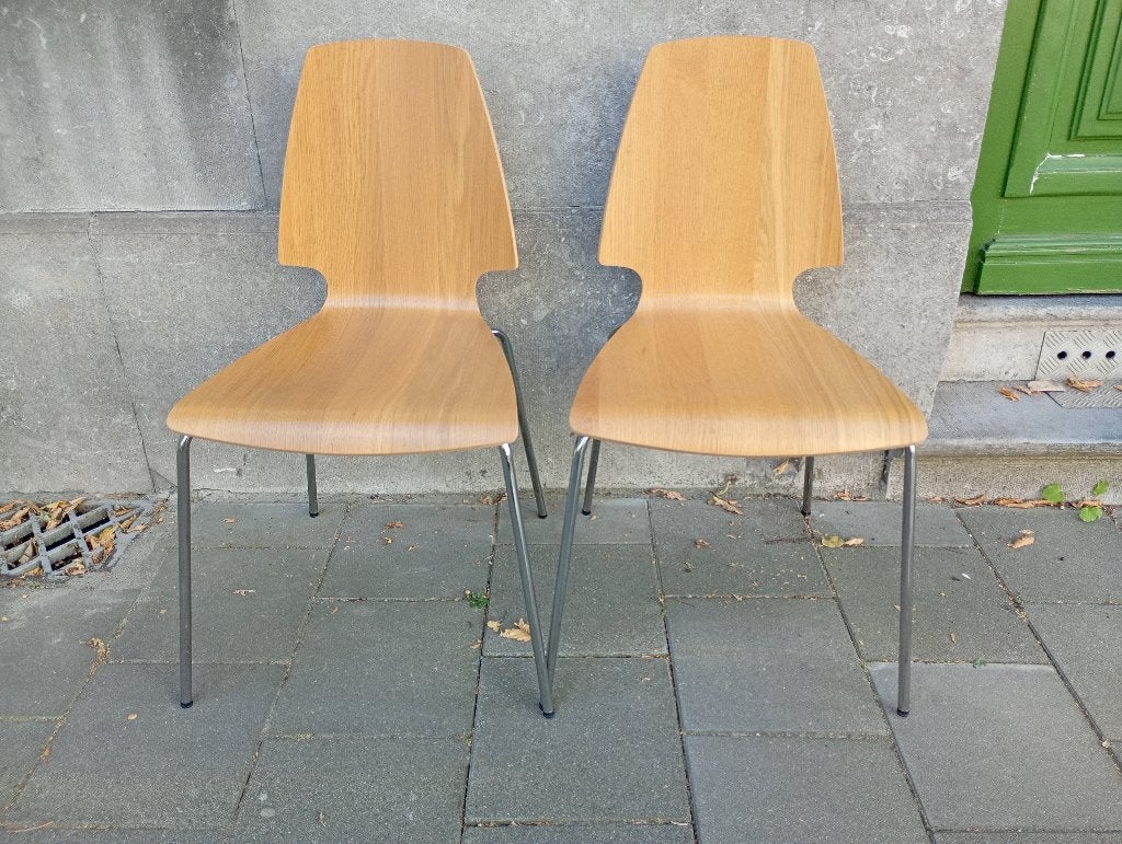 6 IKEA VILMAR eetkamerstoelen naturel hout - als nieuw, Ophalen, Overige kleuren, Zo goed als nieuw, Hout