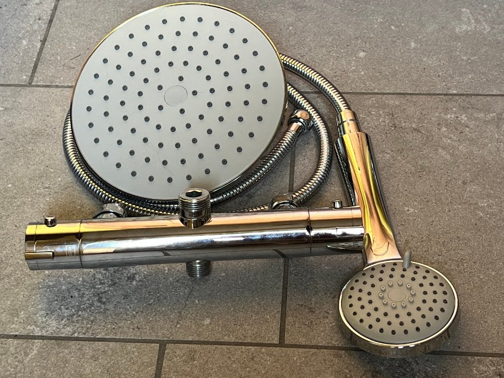 thermostatische douchekraan, Doe-het-zelf en Bouw, Sanitair, Ophalen, Gebruikt, Chroom, Kraan