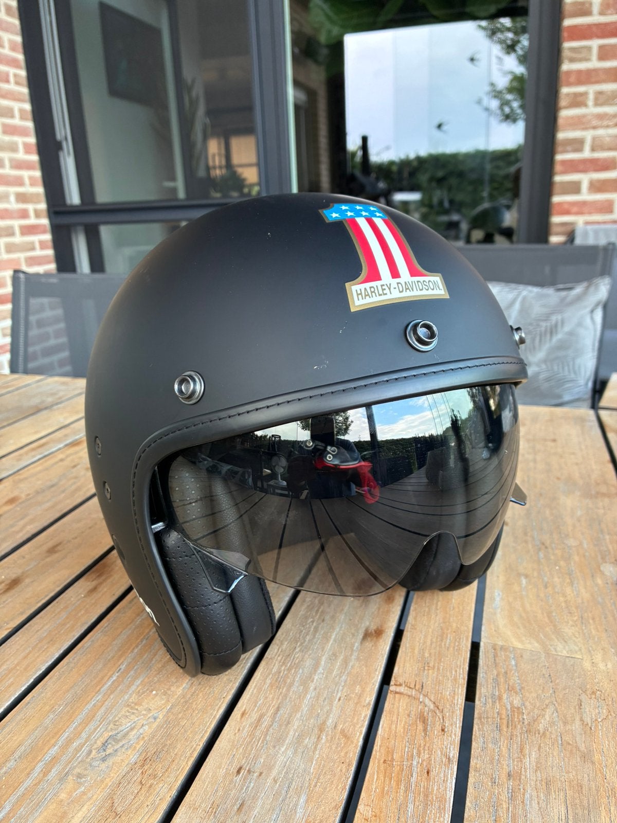 Motorhelm Harley Davidson Classic #1x14 sun shield 3/4 Helm, Enlèvement, Neuf, avec ticket, M, Femmes