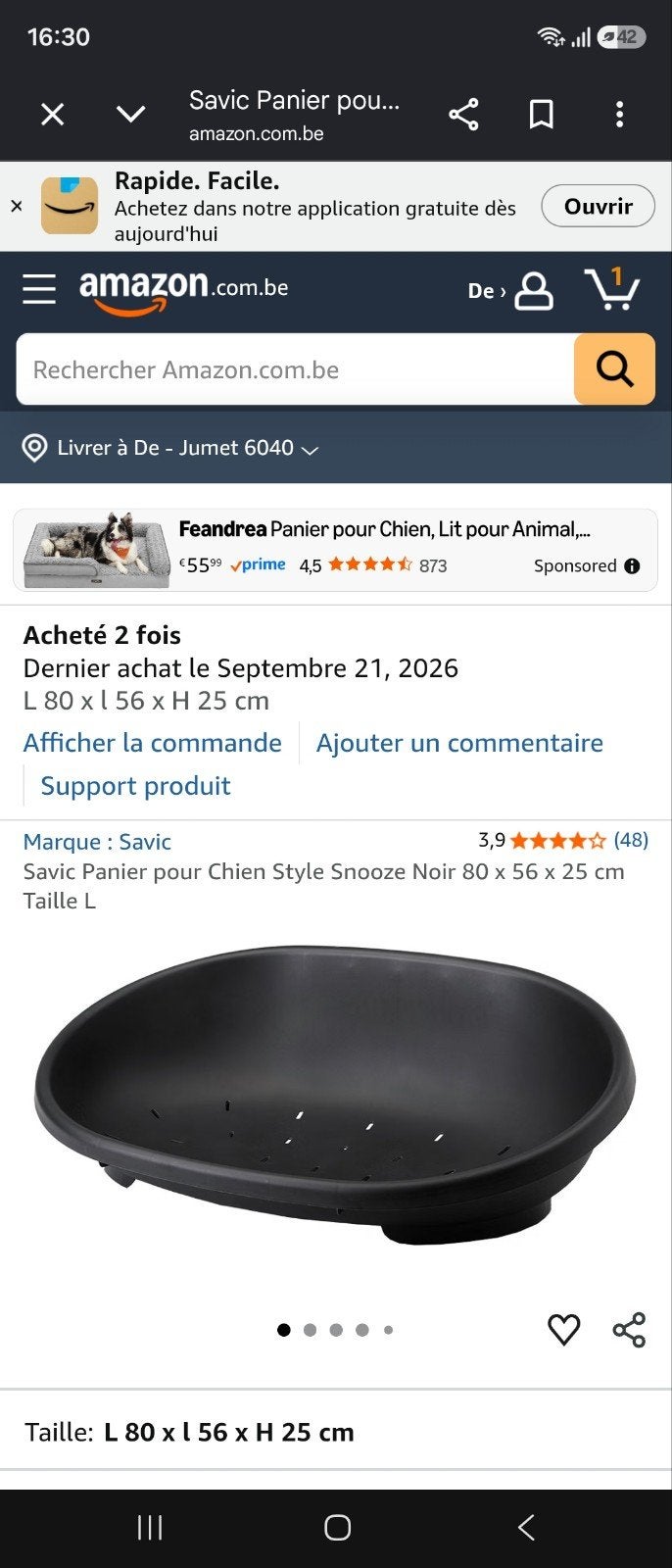 panier chien, Enlèvement, Neuf