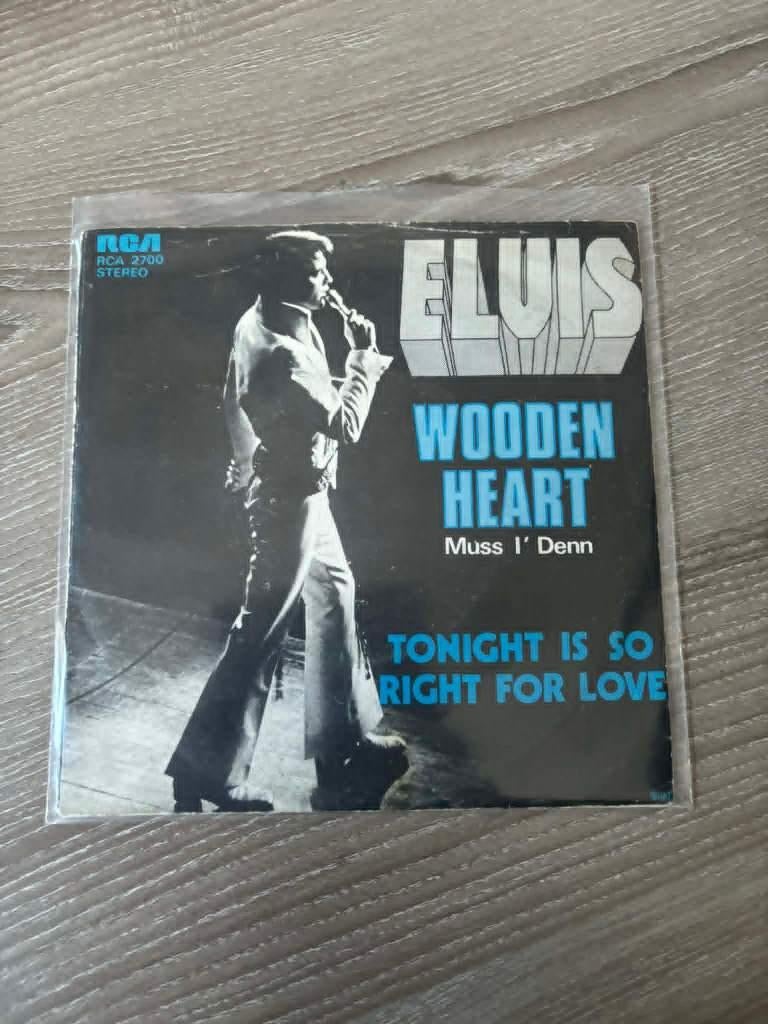 Elvis single, Wooden heart/tonight is so right for love,, Cd's en Dvd's, Vinyl Singles, Gebruikt, 7 inch, Single, Ophalen of Verzenden