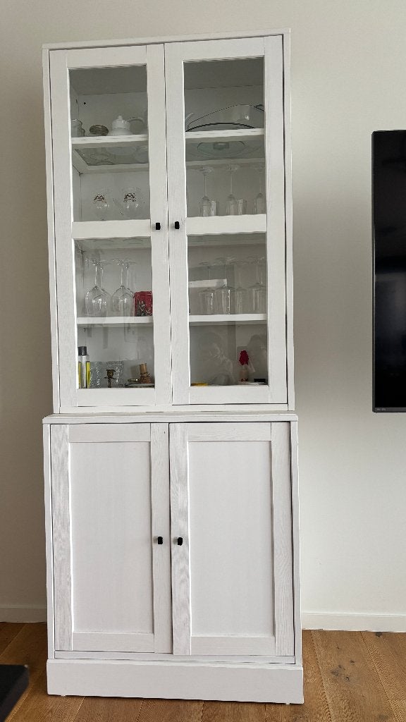 Vitrine - ikea havsta, Maison & Meubles, 25 à 50 cm, Comme neuf, Enlèvement, 200 cm ou plus