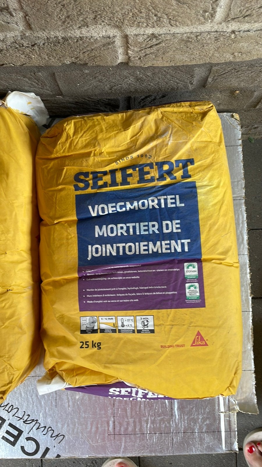Voegmortel Seifert kleur 935 -4 zakken, Doe-het-zelf en Bouw, Ophalen, Nieuw