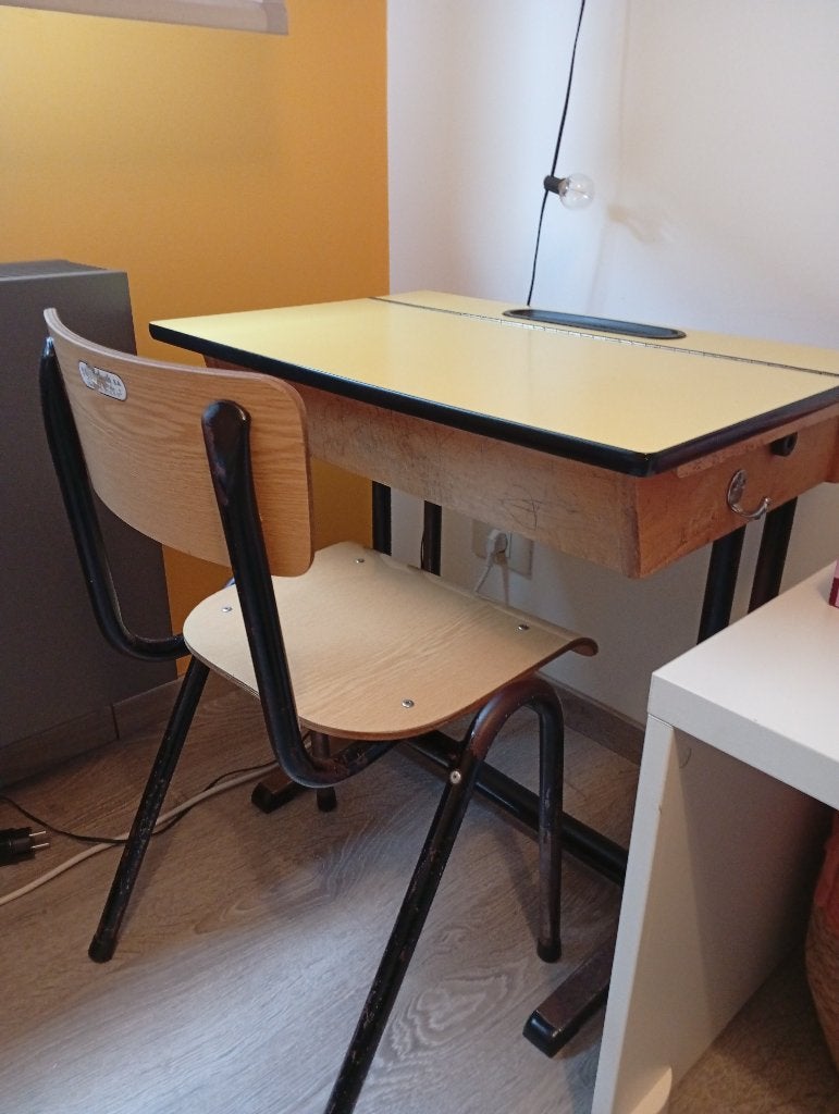 Schoolbank + stoel, Kinderen en Baby's, Ophalen, Gebruikt, Tafel(s) en Stoel(en)