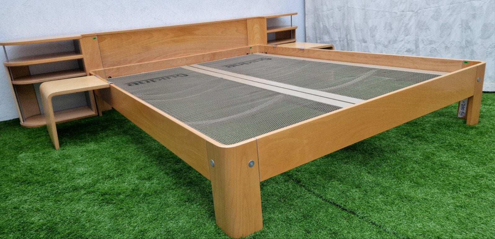Auping Auronde Bed 180x200cm met Achterwand en Nachtkastjes, Enlèvement ou Envoi, Auping