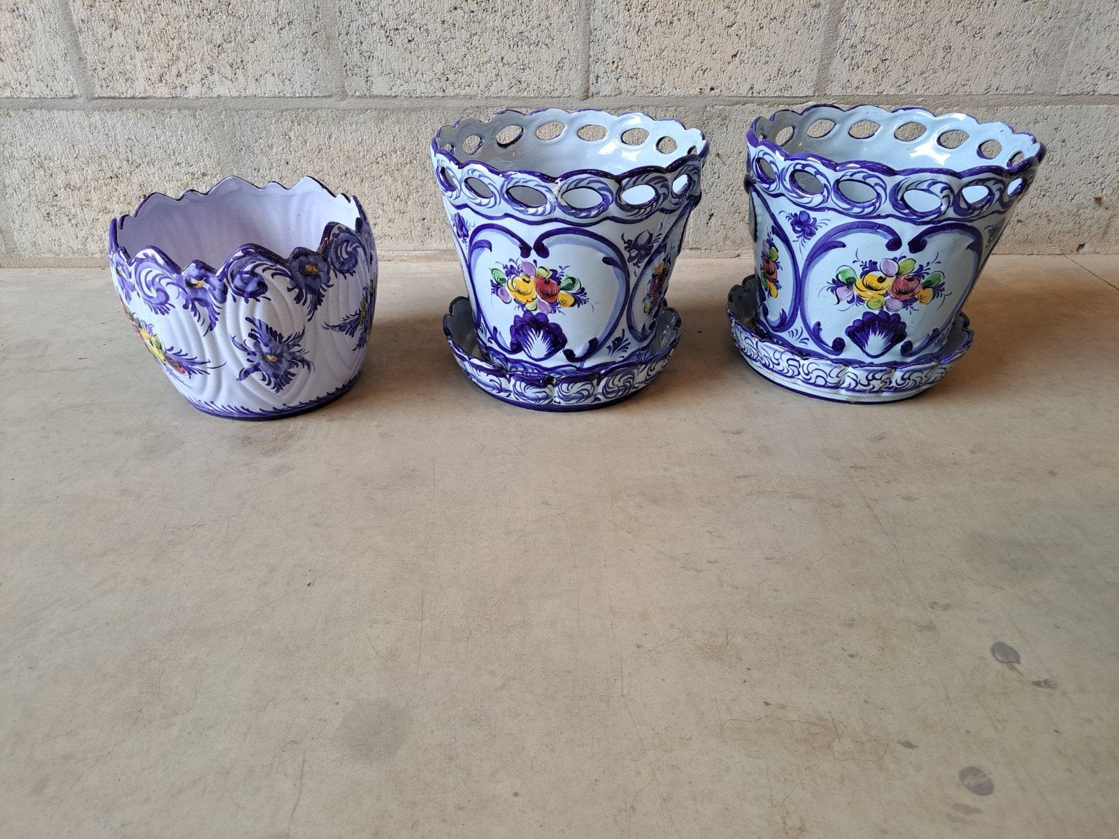 Setje van 3 mooie bloempotten, Ophalen
