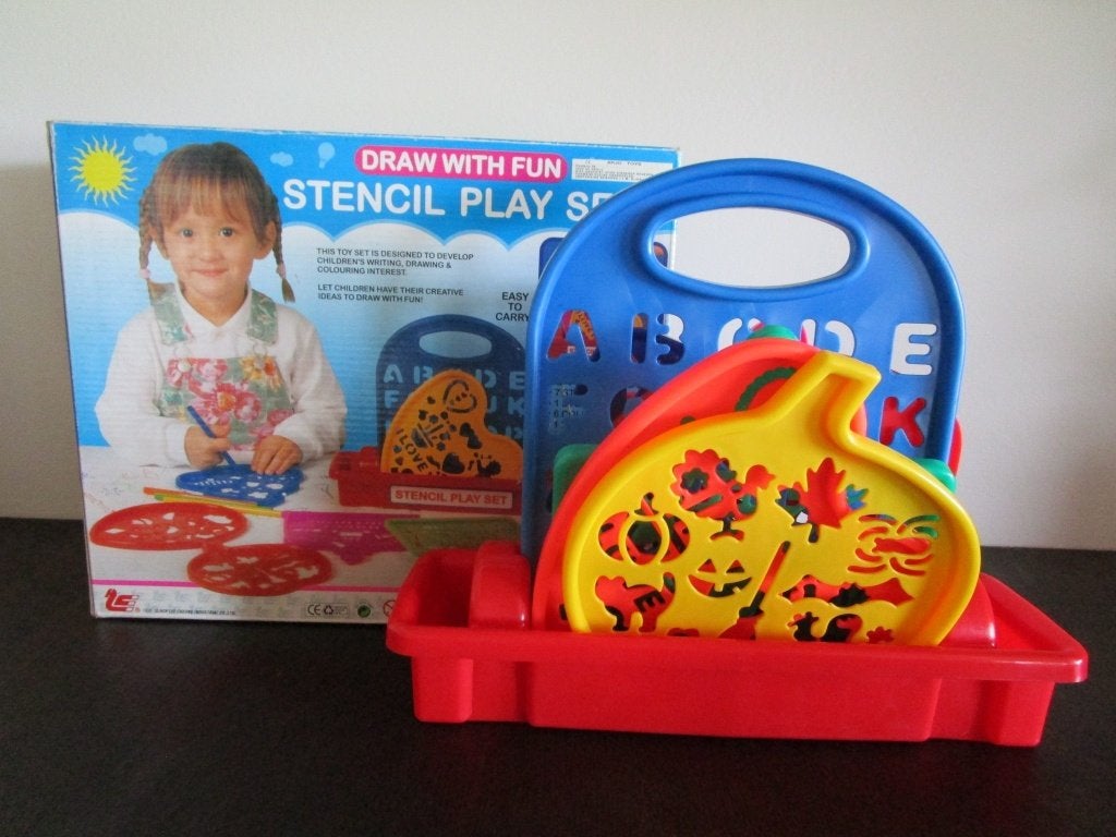 Kit de gabarits de dessin - Set de jeu de pochoir - DÉSTOCK., Enlèvement ou Envoi, Utilisé, Bricolage