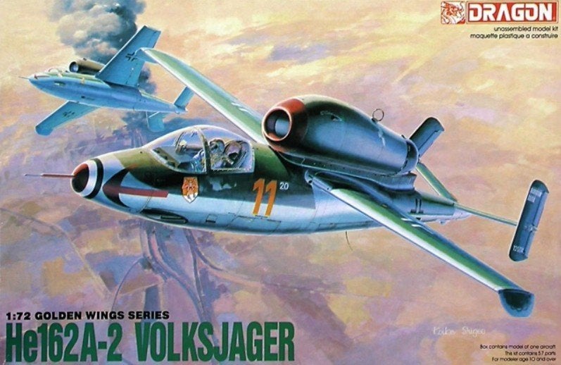 Dragon He162A-2 Volksjager, Neuf, Autres marques, Enlèvement ou Envoi, 1:72 à 1:144