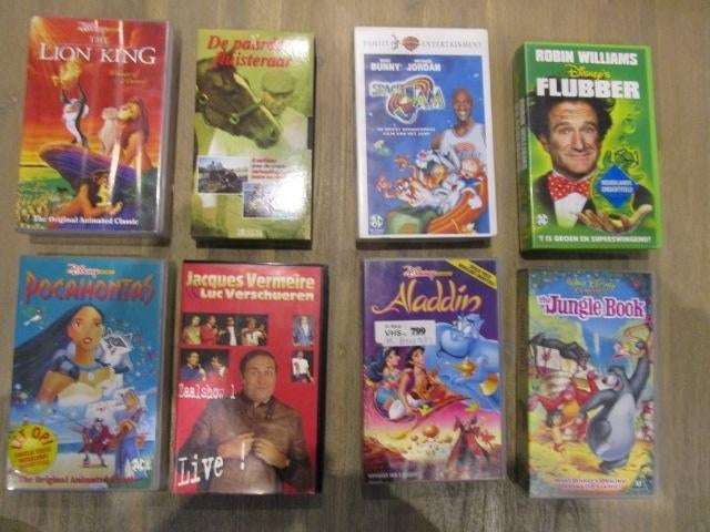 8 jeugd-films op VHS cassette, Alle leeftijden, Ophalen of Verzenden, Gebruikt, Overige genres