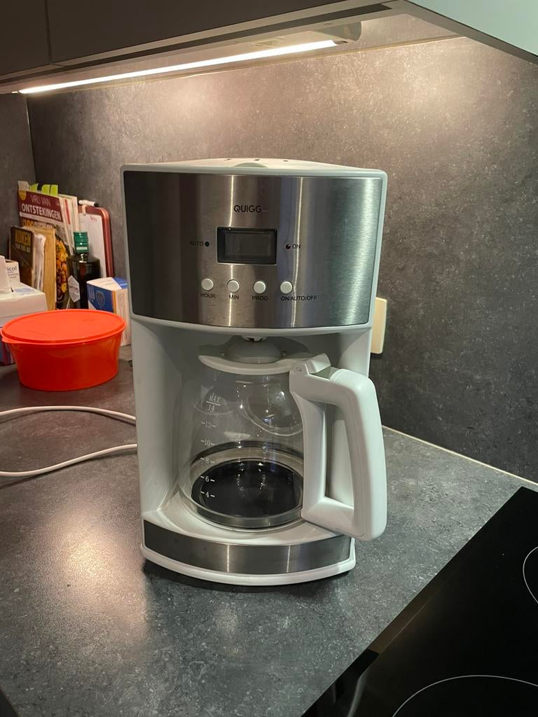 Quigg koffiezetapparaat met timer – 1,8L – zo goed als nieuw, Electroménager, Cafetières, Comme neuf, Autres types, Cafetière