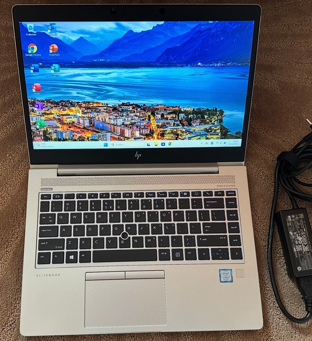 Mooie staat 14”Hp EliteBook/ i7-8565U/8gb ddr4/256gb ssd/, Computers en Software, Laptop-opladers, Ophalen, Zo goed als nieuw