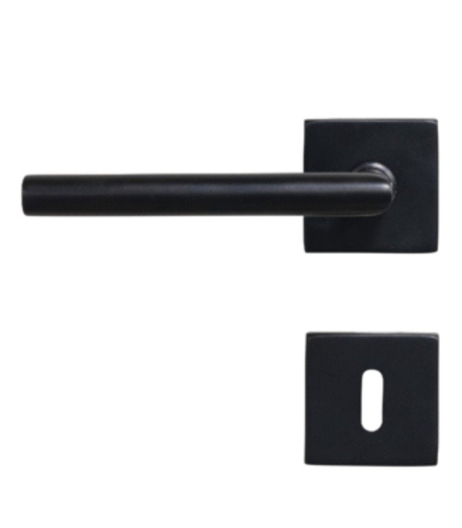 Deurkrukset Solid More inox zwart, Ophalen, Nieuw, Inox, Klink of Kruk