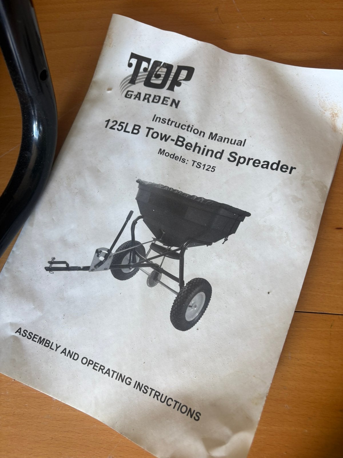 Strooiwagen voor achter maaier of quad, Ophalen, Nieuw