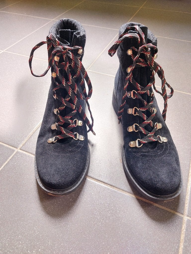 Zwarte suede combat boots, Sam edelman, Enlèvement ou Envoi, Comme neuf, Boots et Botinnes