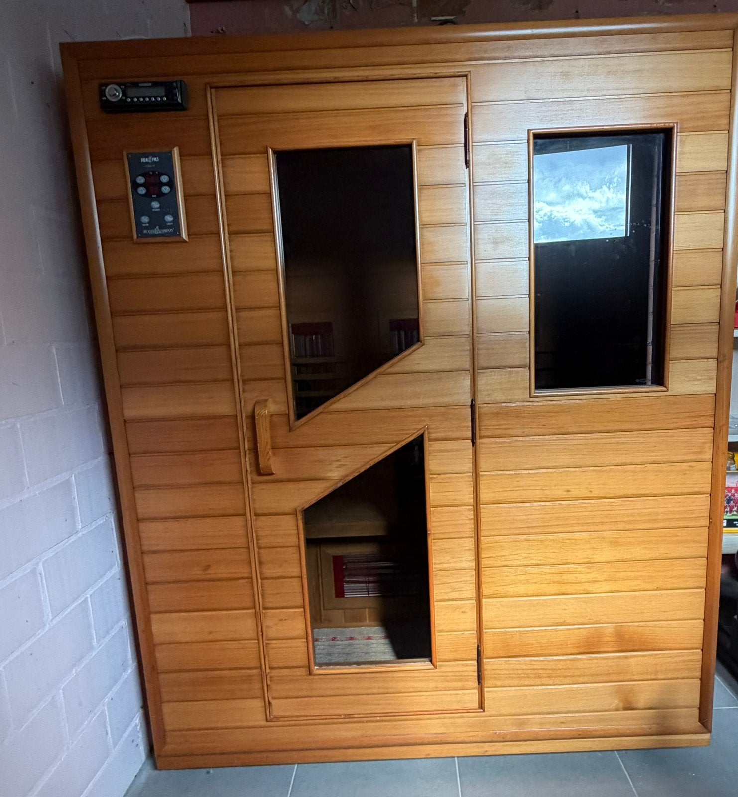 Infraroodcabine Hanolux – zeer mooie complete set, Sport en Fitness, Ophalen, Gebruikt, Infrarood, Complete sauna