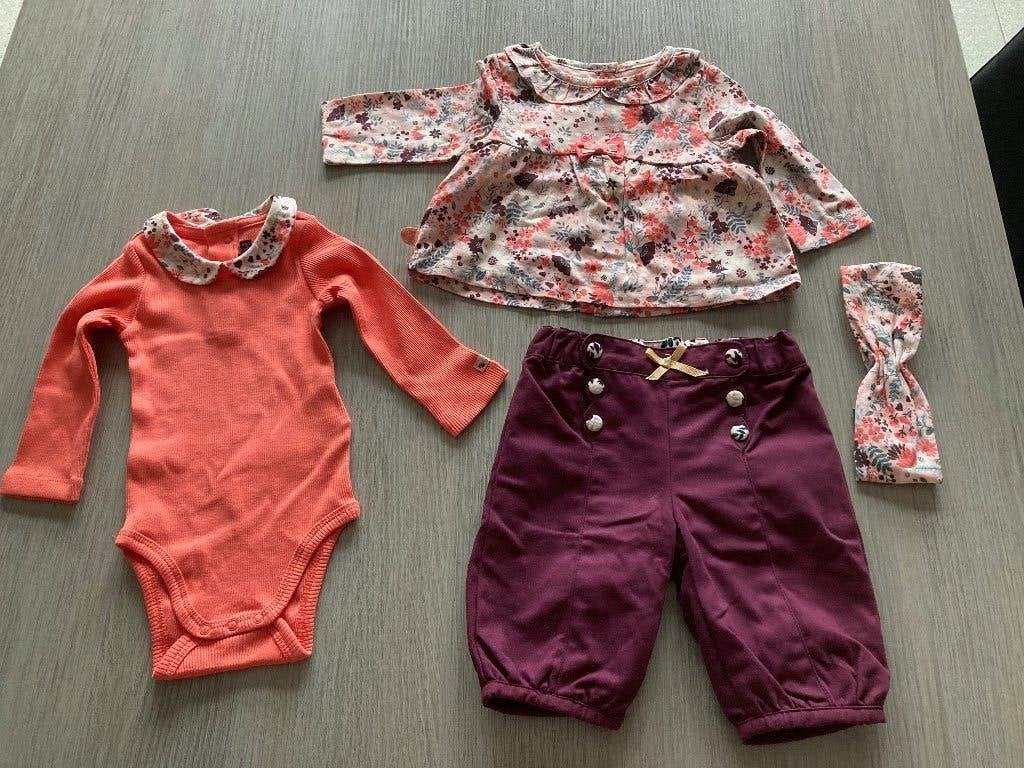 4-delig pakje voor baby meisje 3 maanden. Nieuwe staat, Kinderen en Baby's, Babykleding | Maat 62, Meisje, Sergent major, Nieuw
