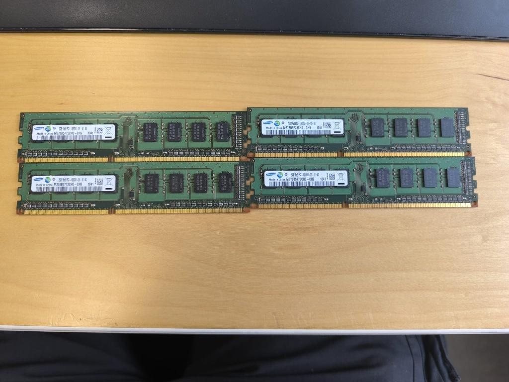 Samsung 4x 2GB DDR 3  10600 09-10 geheugen, Computers en Software, RAM geheugen, Ophalen, Gebruikt, DDR3, Desktop