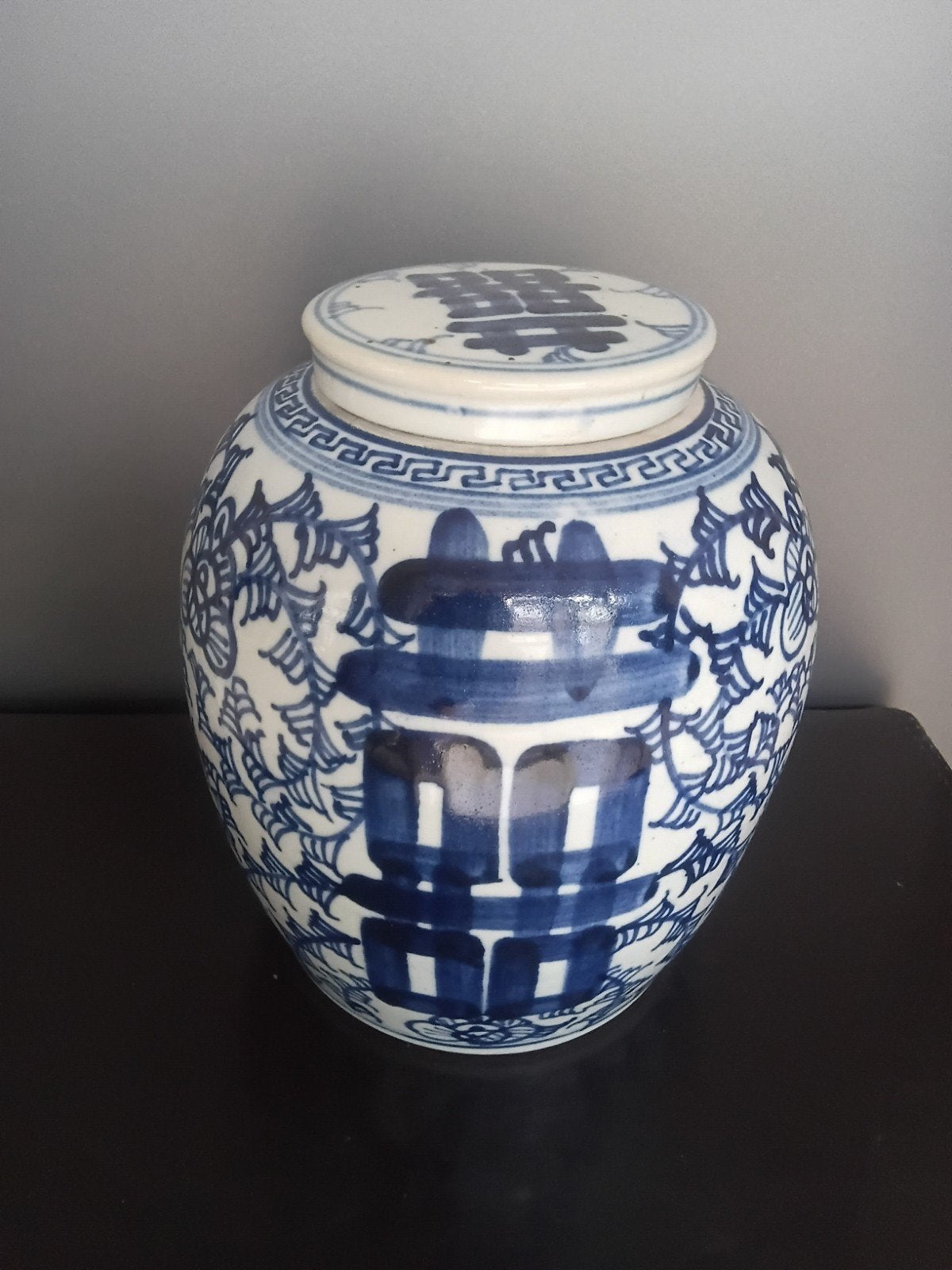 19e eeuwse gemberpot in porselein., Antiek en Kunst, Ophalen of Verzenden