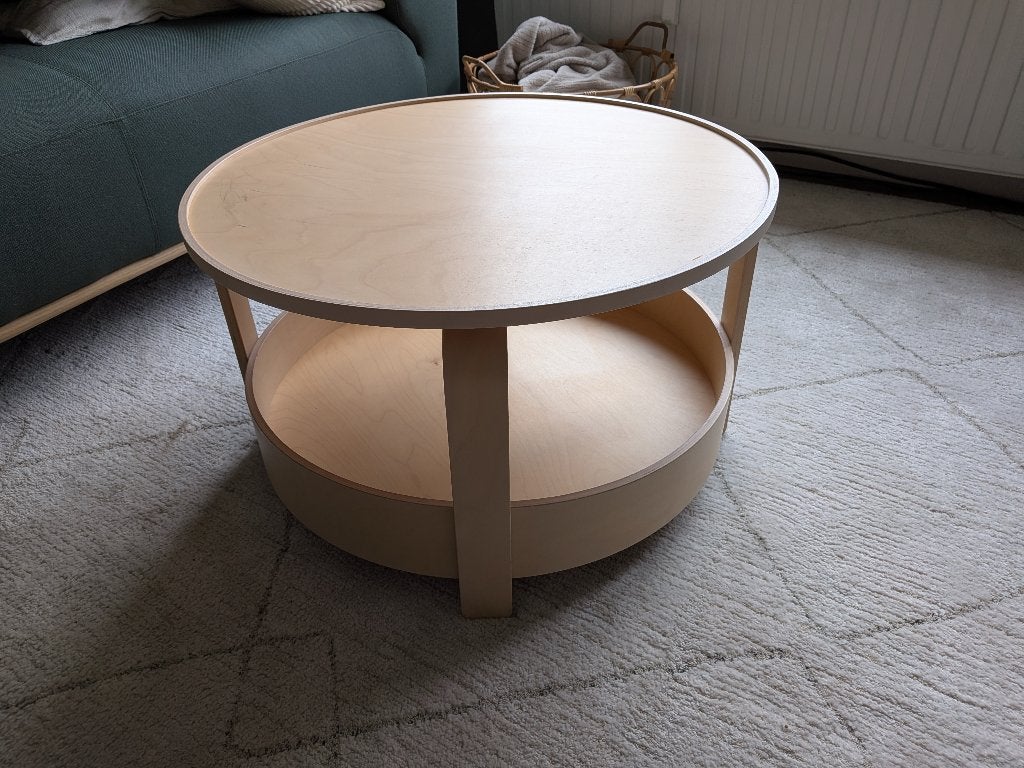 Salontafel - IKEA BORGEBY, Huis en Inrichting, Tafels | Salontafels, Ophalen, Rond, 50 tot 100 cm, Zo goed als nieuw