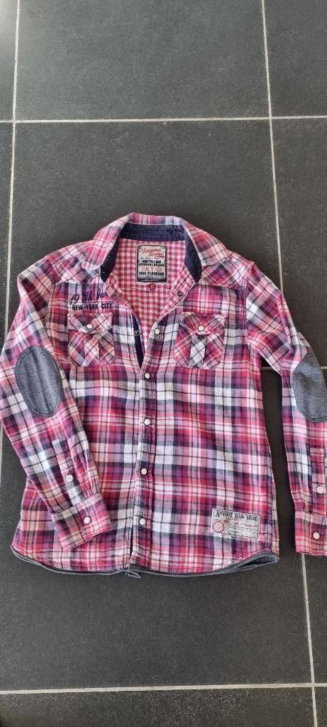 geruit flanellen hemd Vingino maat 152, Gebruikt, Overhemd of Blouse, Ophalen of Verzenden, Vingino