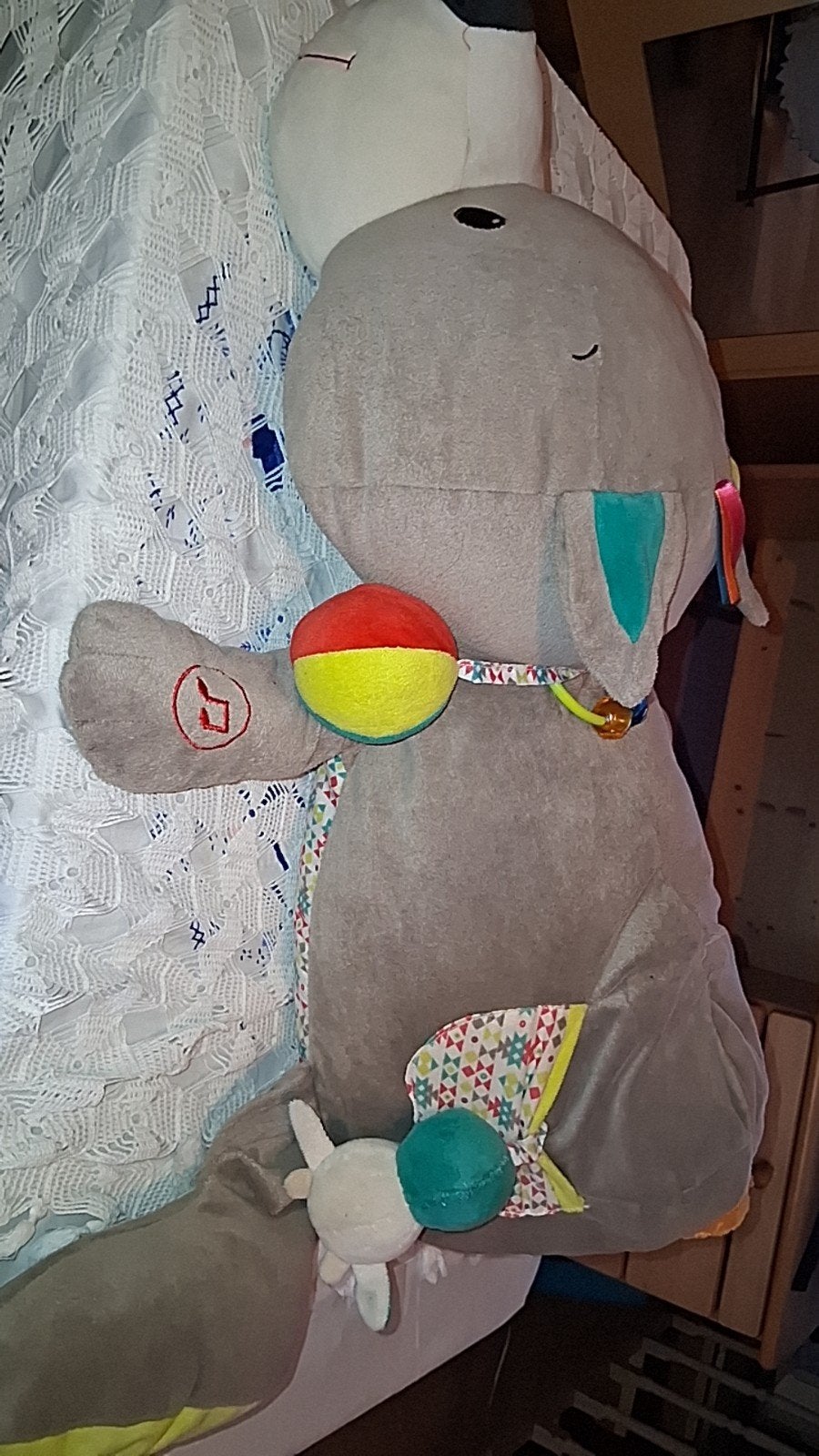 Peluche d'activité Éléphant bébé – Jouet d'éveil, Neuf, Enlèvement ou Envoi, Gris, Lavable