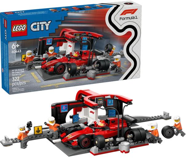 Lego city 60443 - F1 Ferrari pit stop - nieuw in de doos, Kinderen en Baby's, City, Nieuw, Ophalen of Verzenden, Complete set