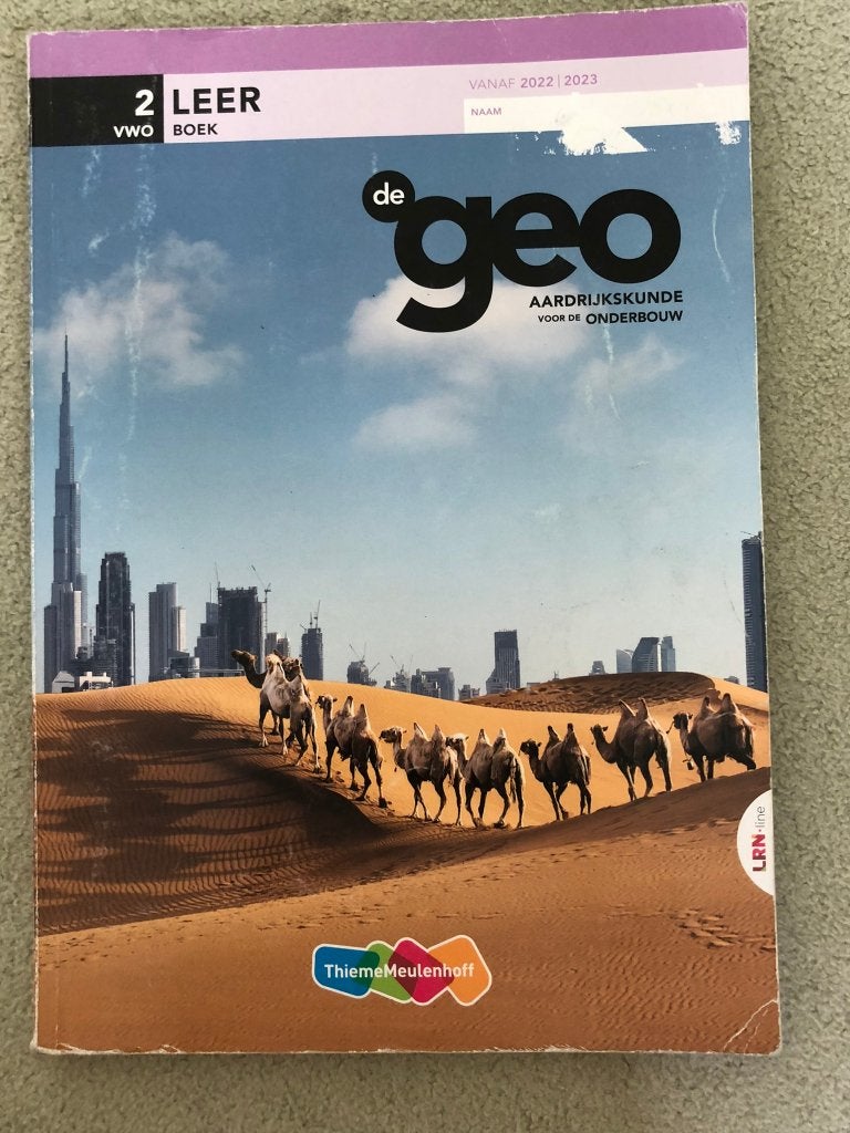 De Geo Aardrijkskunde voor de onderbouw 2 VWO Leerboek, Boeken, Ophalen of Verzenden, Thieme Meulenhoff, Overige niveaus, Aardrijkskunde