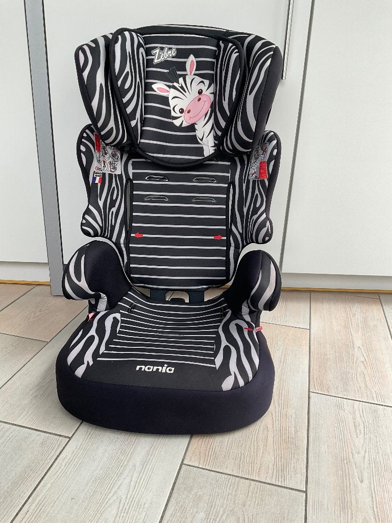 Autostoel Nania meegroeistoel 1/2/3, Kinderen en Baby's, Autogordel, Zijbescherming, Zo goed als nieuw, 9 t/m 36 kg