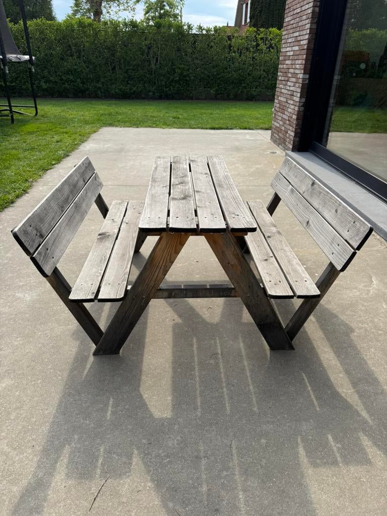 Picknicktafel kinderen, Enlèvement, Utilisé, Rectangulaire, Bois