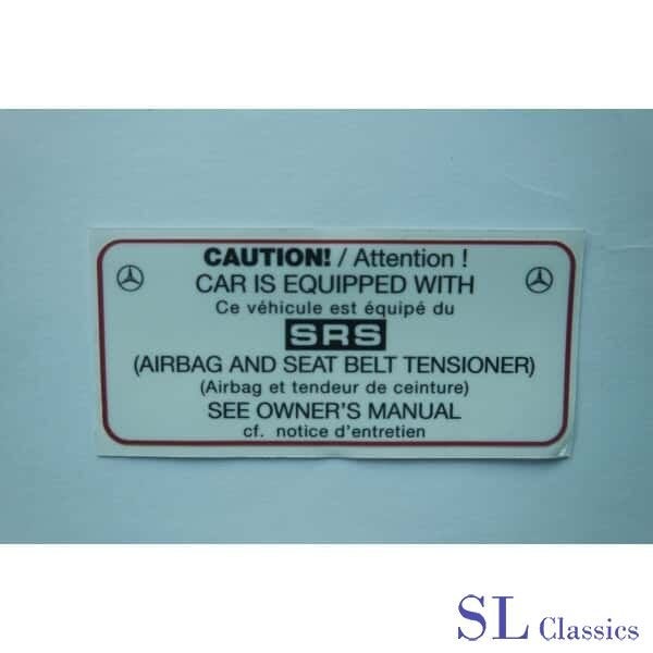 Stikker SRS airbag Mercedes-Benz SL - SLC R107 - W107 - C107, -, Nieuw, Ophalen of Verzenden, -