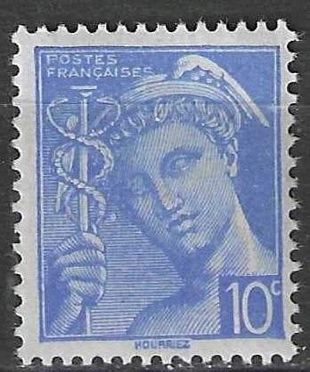 France 1938/1941 - Yvert 407 - Type Mercure - 10 cm. (PF), Envoi, Non oblitéré