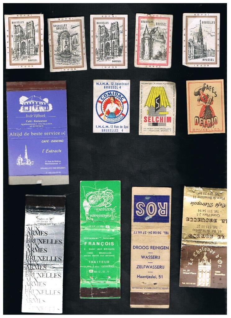 VIEILLES ÉTIQUETTES BRUXELLES/BRUXELLES, Envoi, Utilisé, Cendrier