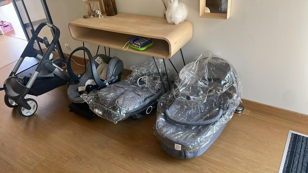 Stokke trailz buggy set incl maxicosi en isofix systeem, Enlèvement, Comme neuf