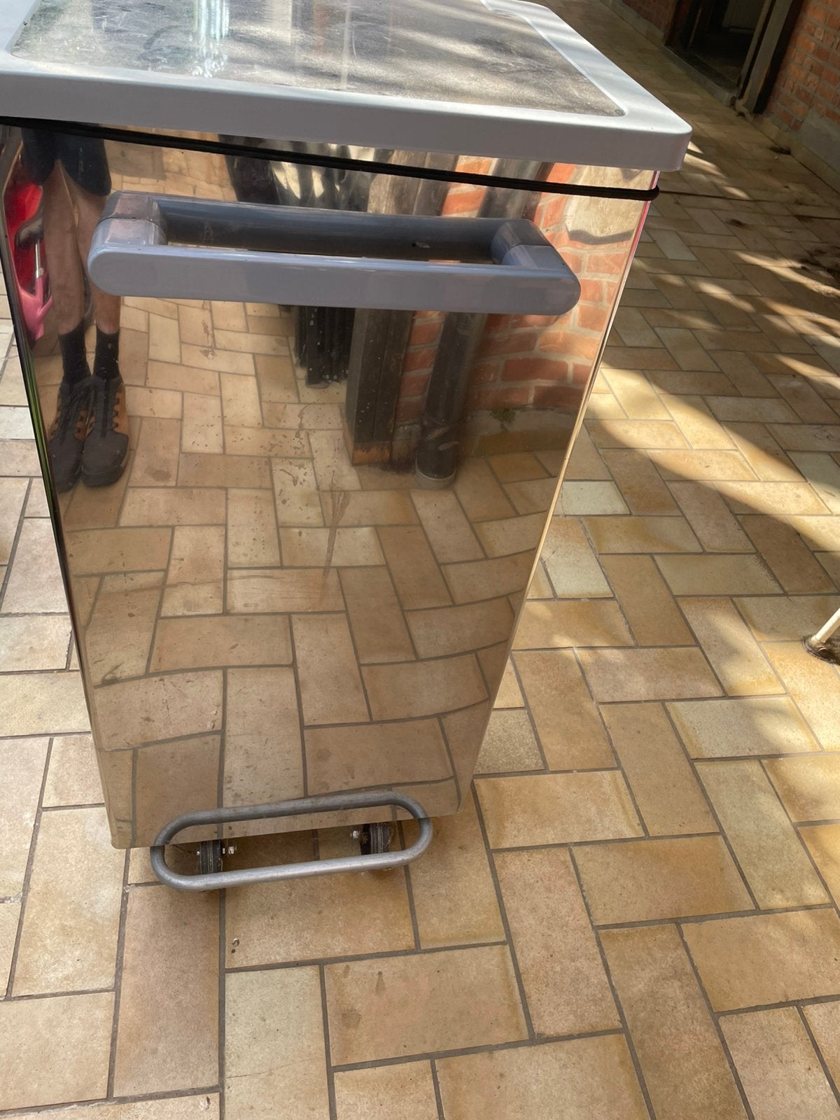 Inox trap vuilbak, Ophalen, Gebruikt