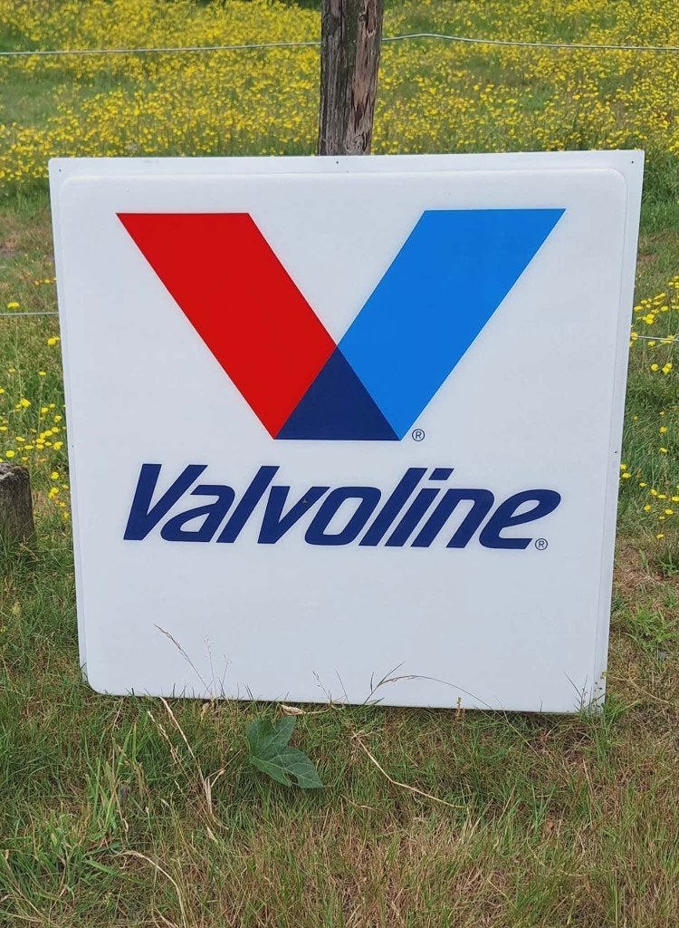Vintage Valvoline lichtbak reclamebord️️⛽️, Verzamelen, Merken en Reclamevoorwerpen, Gebruikt, Reclamebord, Ophalen