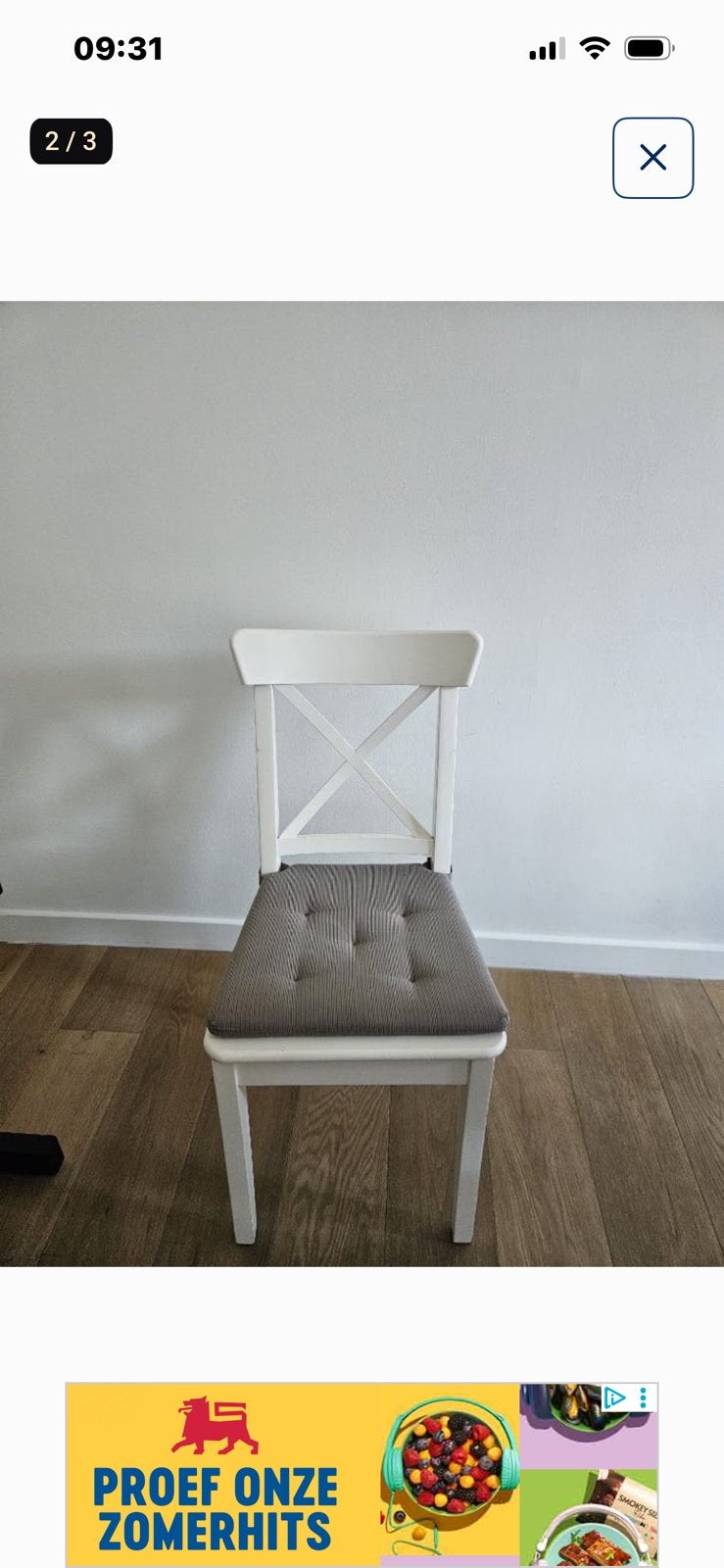 Keukenstoelen/eetkamerstoelen 6 stuks een totale prijs, Maison & Meubles, Chaises, Enlèvement, Blanc, Bois