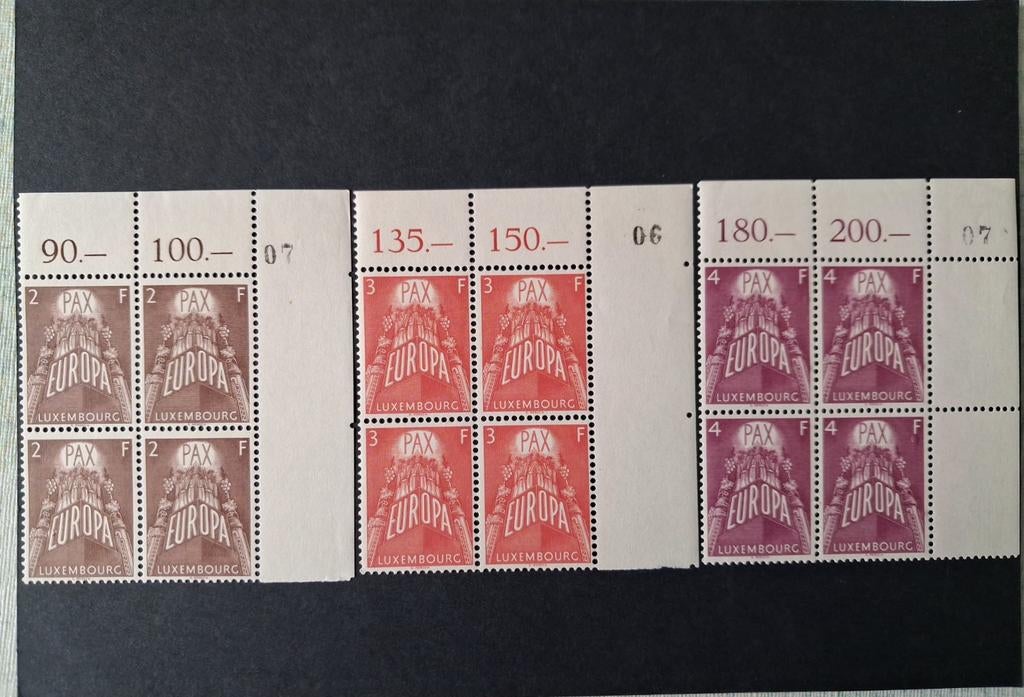 Luxemburg Europa-CEPT x4 postfris jaar 1957, Postzegels en Munten, Postzegels | Europa | België, Europa, Postfris, Ophalen of Verzenden