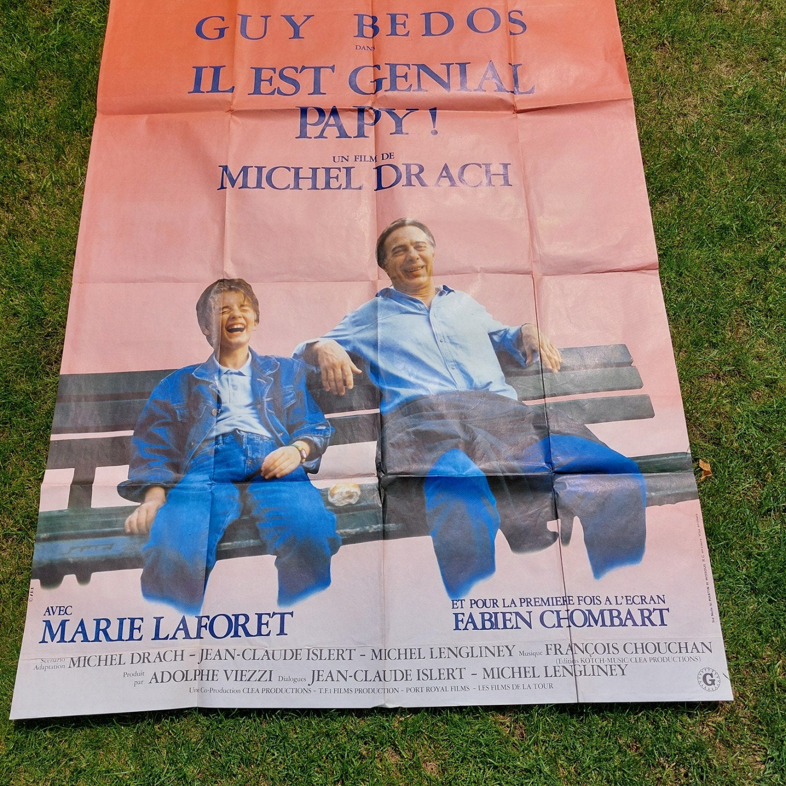 Oude filmposter: Il est genial papy 154 x 115 cm, Ophalen of Verzenden