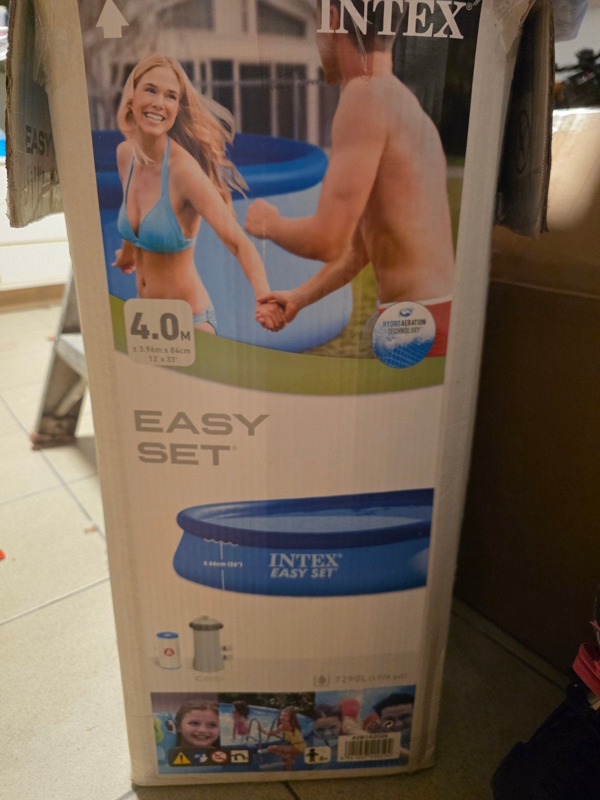 Intex zwembad 400 x 84cm. Pomp en zonnecollector incl, Ophalen, 200 tot 300 cm, 80 tot 120 cm, Rond