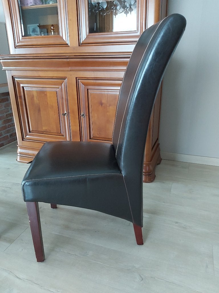 Stoelen, Huis en Inrichting, Ophalen, Zo goed als nieuw, Bruin, Leer