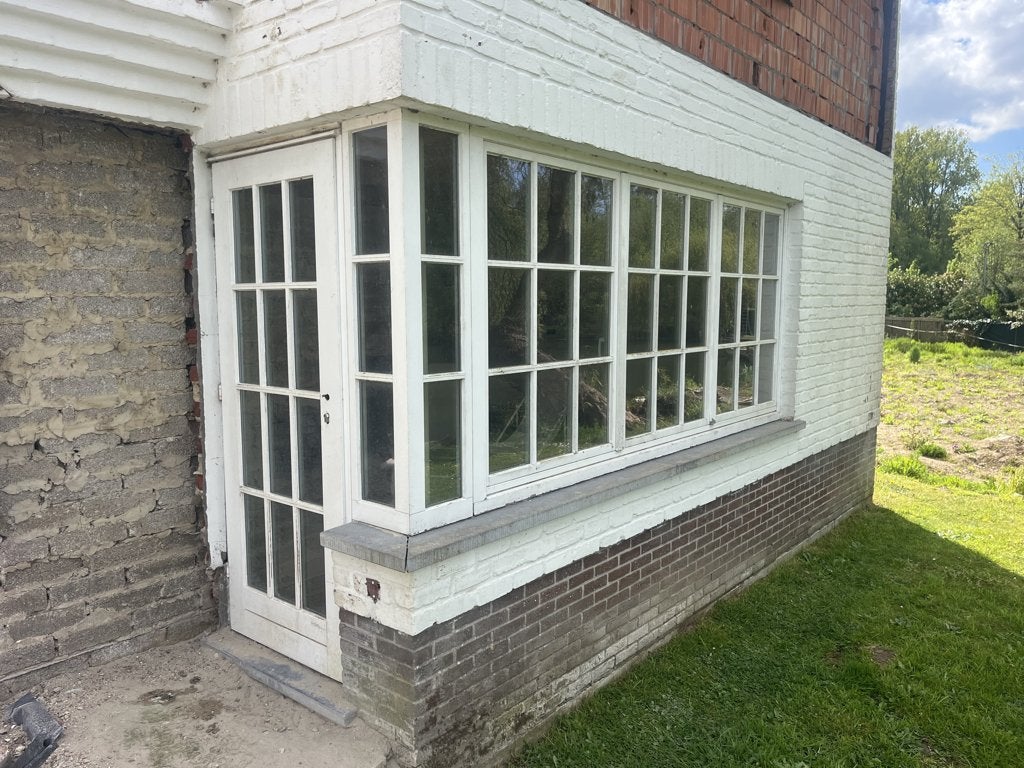 Deur/raam dubbel beglaasd, Doe-het-zelf en Bouw, Raamkozijnen en Schuifdeuren, Ophalen, Gebruikt, Deurkozijn, 225 cm of meer