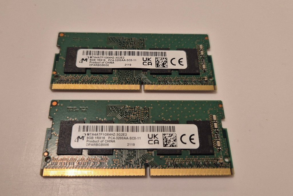 8Gb ddr4 ram 3200, 2 st beschikbaar, prijs/st, Informatique & Logiciels, DDR4, 8 GB, Comme neuf, Enlèvement