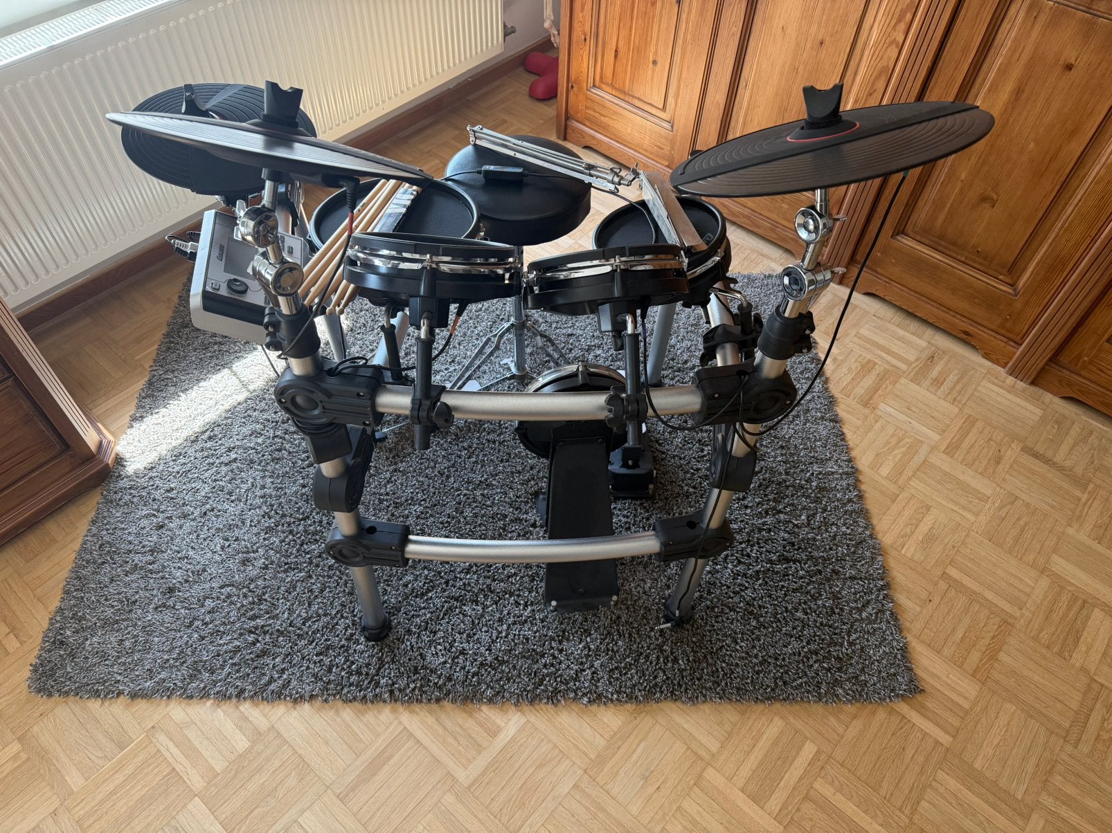 Elektrisch drumstel (Carlsbro CSD500 8-delig - mesh head), Muziek en Instrumenten, Ophalen, Zo goed als nieuw