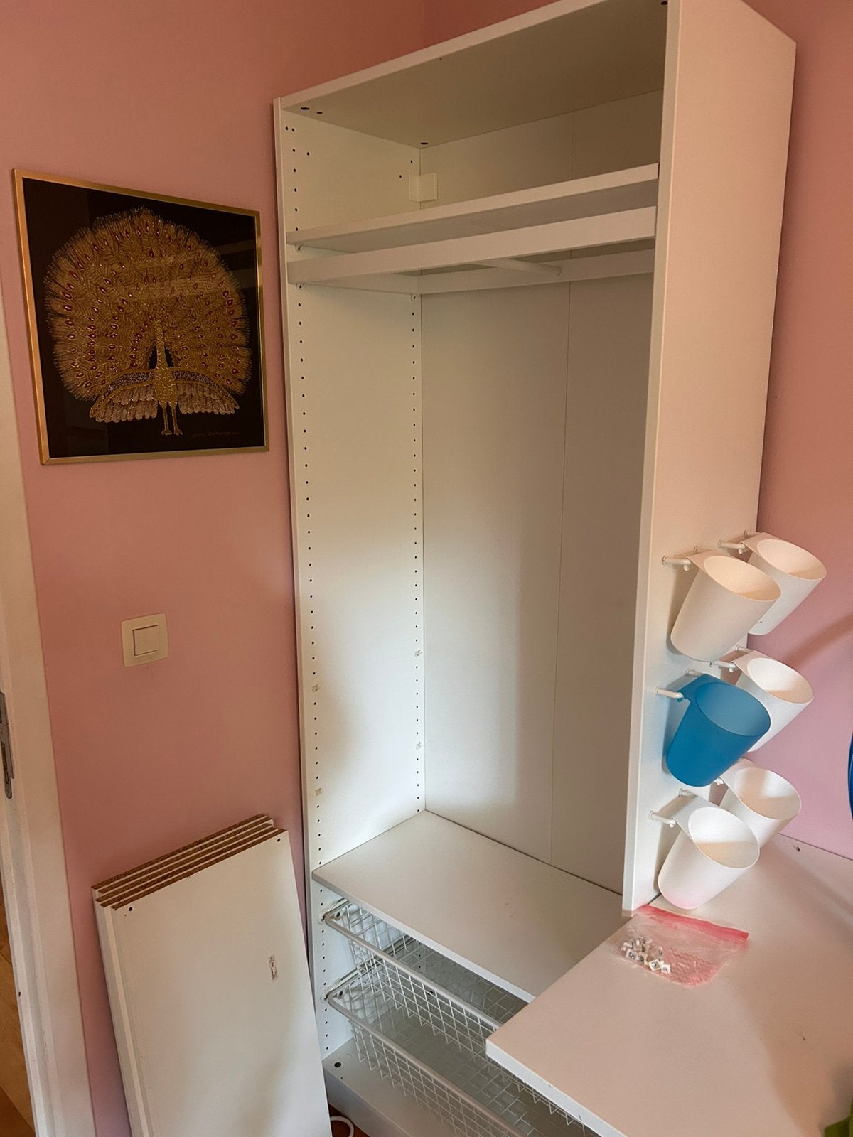 Pax kast wit zonder deuren, 25 à 50 cm, Avec tablette(s), Utilisé, 50 à 100 cm